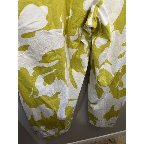 Future Collective Alani Noelle Wide Leg Pants Floral Green White Belted Size 2X - Picture 8 of 13